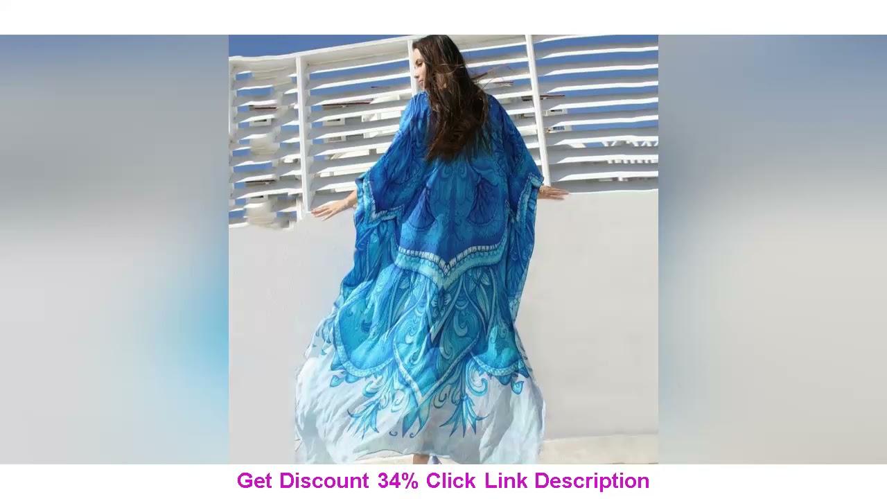 Best V neck Long Cotton Beach Cover up Pareos de Playa Mujer BeachWear Plus size Bikini Robe Plage