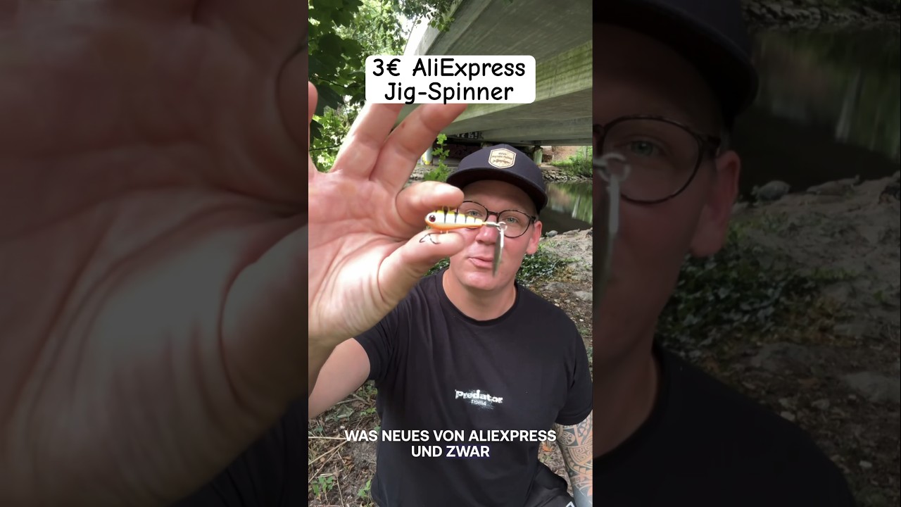 3&euro; AliExpress Jig-Spinner f&auml;ngt Fisch?! #barsch #barschangeln #angeln #livebiss #flussangeln