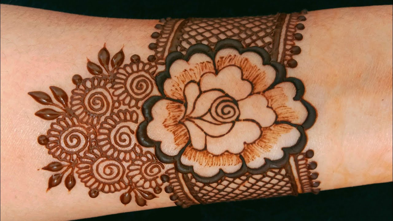 Rose full hand mehndi design for hands|| easy net and gulab mehndi design || easy mehandi designs