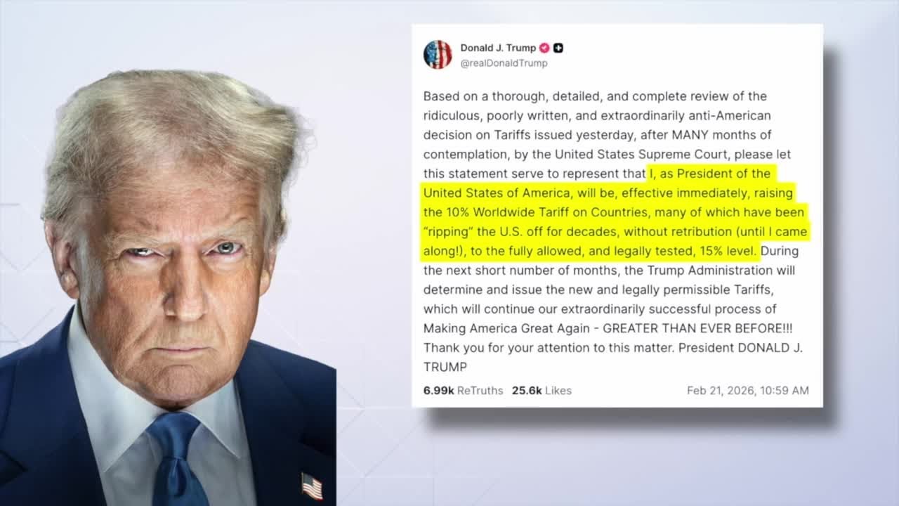 Trump says little changed after Supreme Court tariff ruling