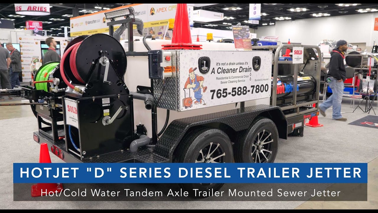 Hot Water Diesel Powered Trailer Mounted Jetter - HotJet D Series by HotJet USA