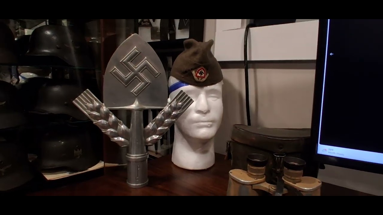 German WW2 Rad flag pole topper and side cap