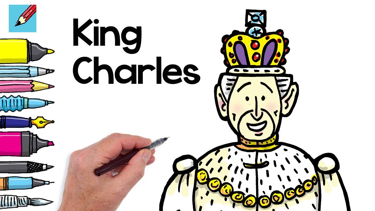 How to Draw King Charles III Real Easy