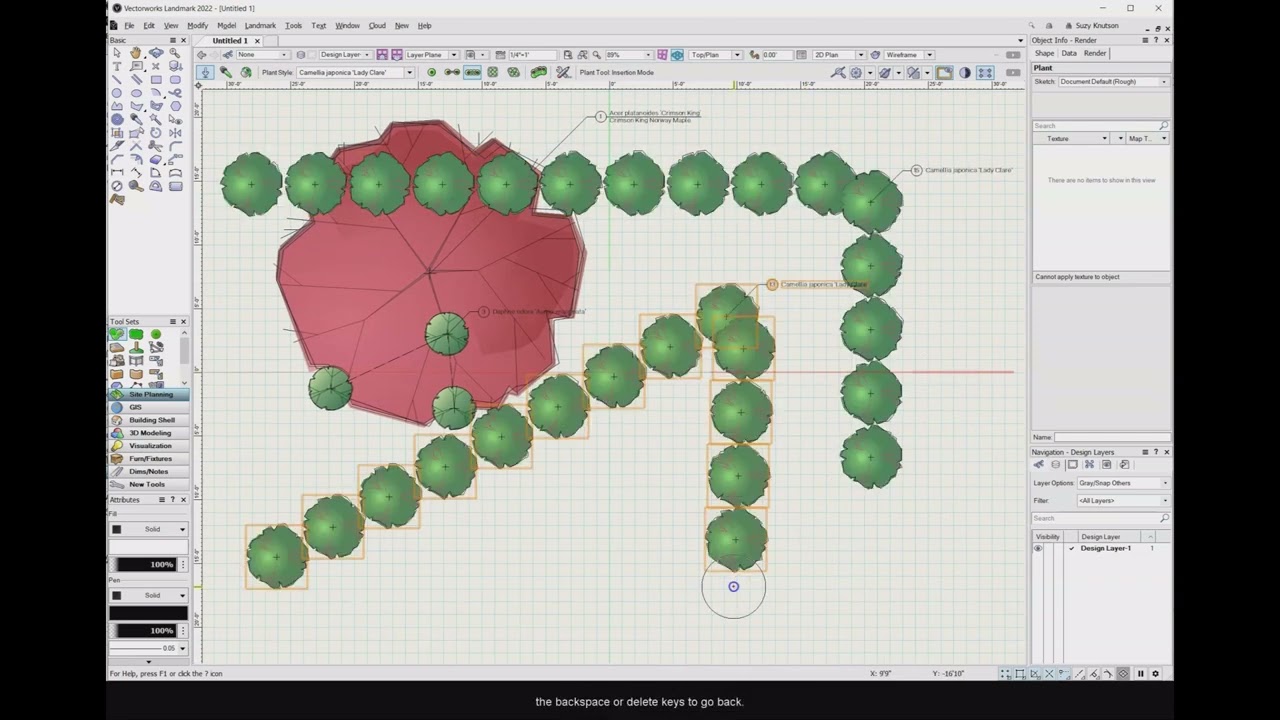 7.2a Plant tool - Vectorworks 2023