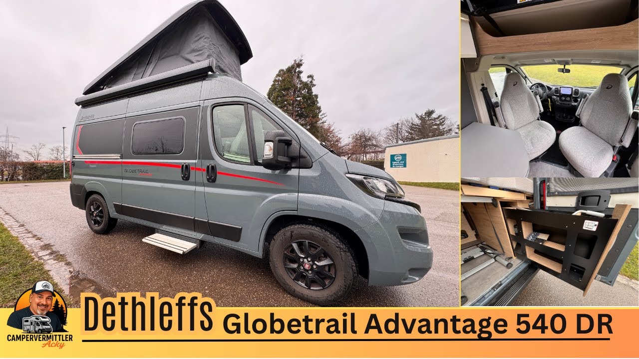 6 m Kastenwagen Aufstelldach| Dethleffs Globetrail Advantage 540 DR | Work & Travel | Mit Garantie