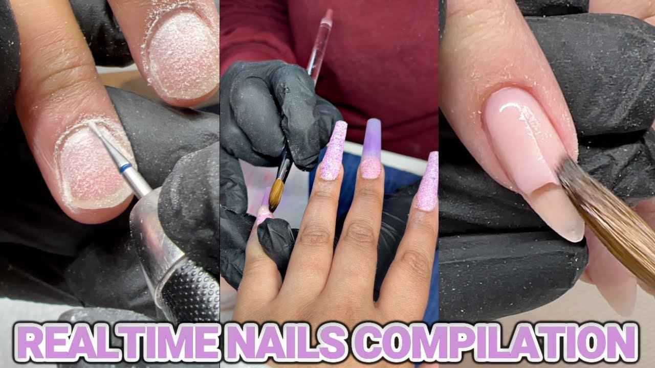 HUGE 1 HOUR REAL TIME nails compilation 2022 on clients
