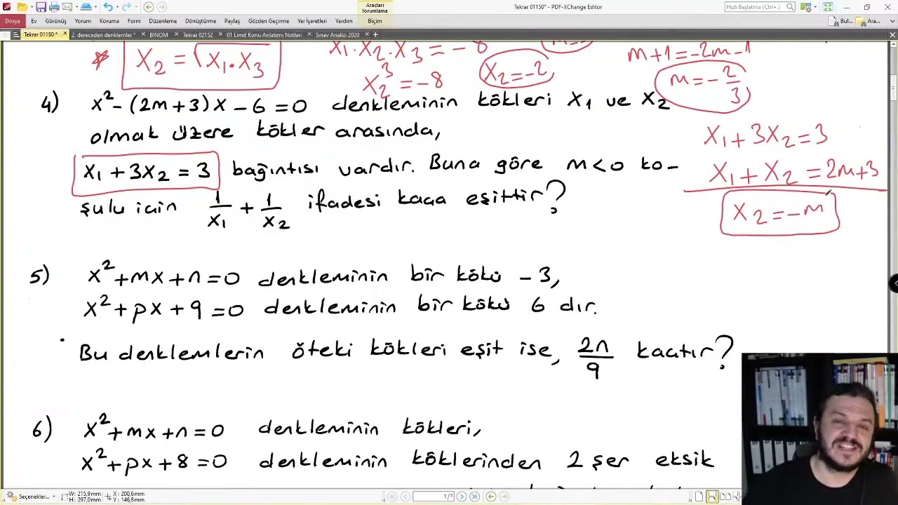 12 ÖABT 2026 İkinci Dereceden Denklem ve Ters Trigonometrik Fonksiyonlar Türev Soru Tipleri FULL AYT