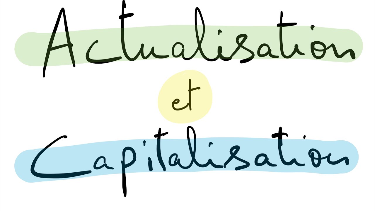 Capitalisation / Actualisation / Taux proportionnel / Taux équivalent