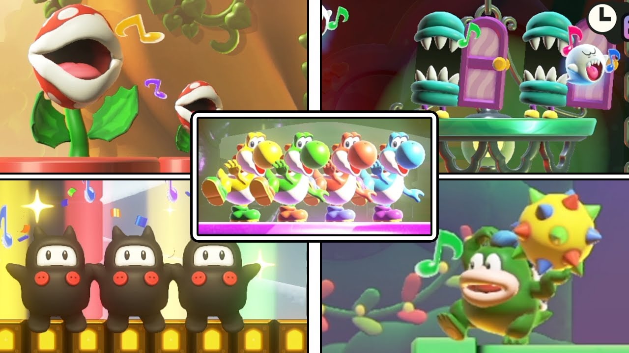 スーパーマリオブラザーズワンダー【Switch】4人プレイ 全パレード ミュージカルステージ集 まとめ ニンテンドースイッチ