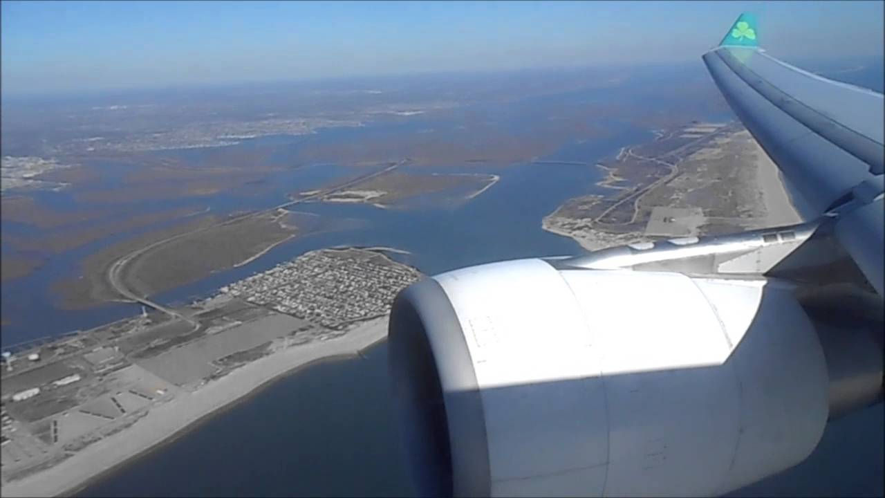 Aer Lingus A330-300 EI105 Dublin to New York JFK Pushback, takeoff & landing