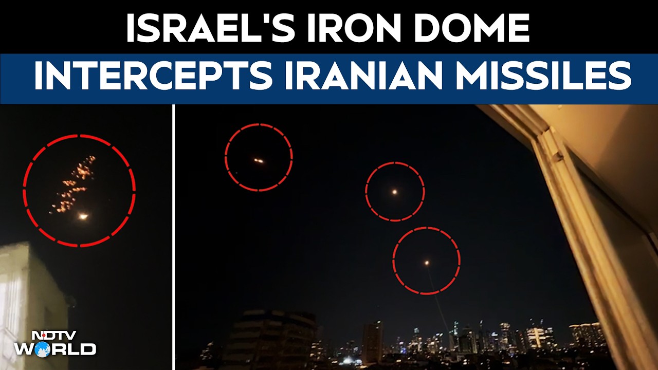 Iran Attacks Israel | Iranian Bombs Light Up Israel's Night Sky; Iron Dome Intercepts Missiles