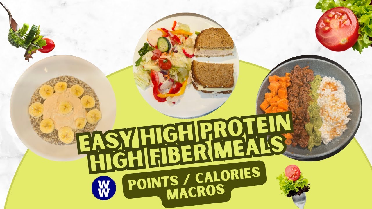 Weight Watchers - WHAT I EAT IN A DAY - Easy High Protein High Fiber Meals For Weight Loss
