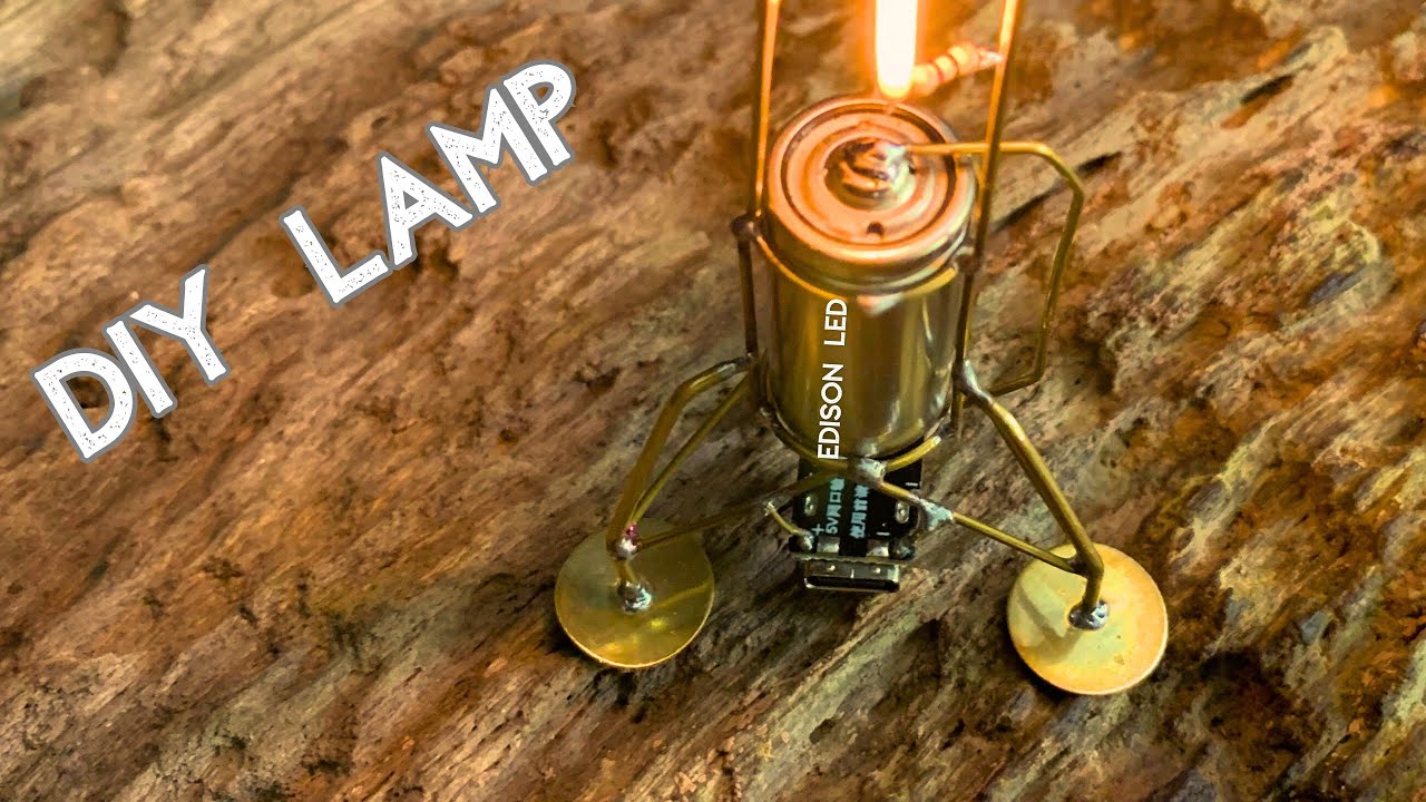 [Satisfying] DIY survival camping backup led light - from copper wire modeled after a space lander#1