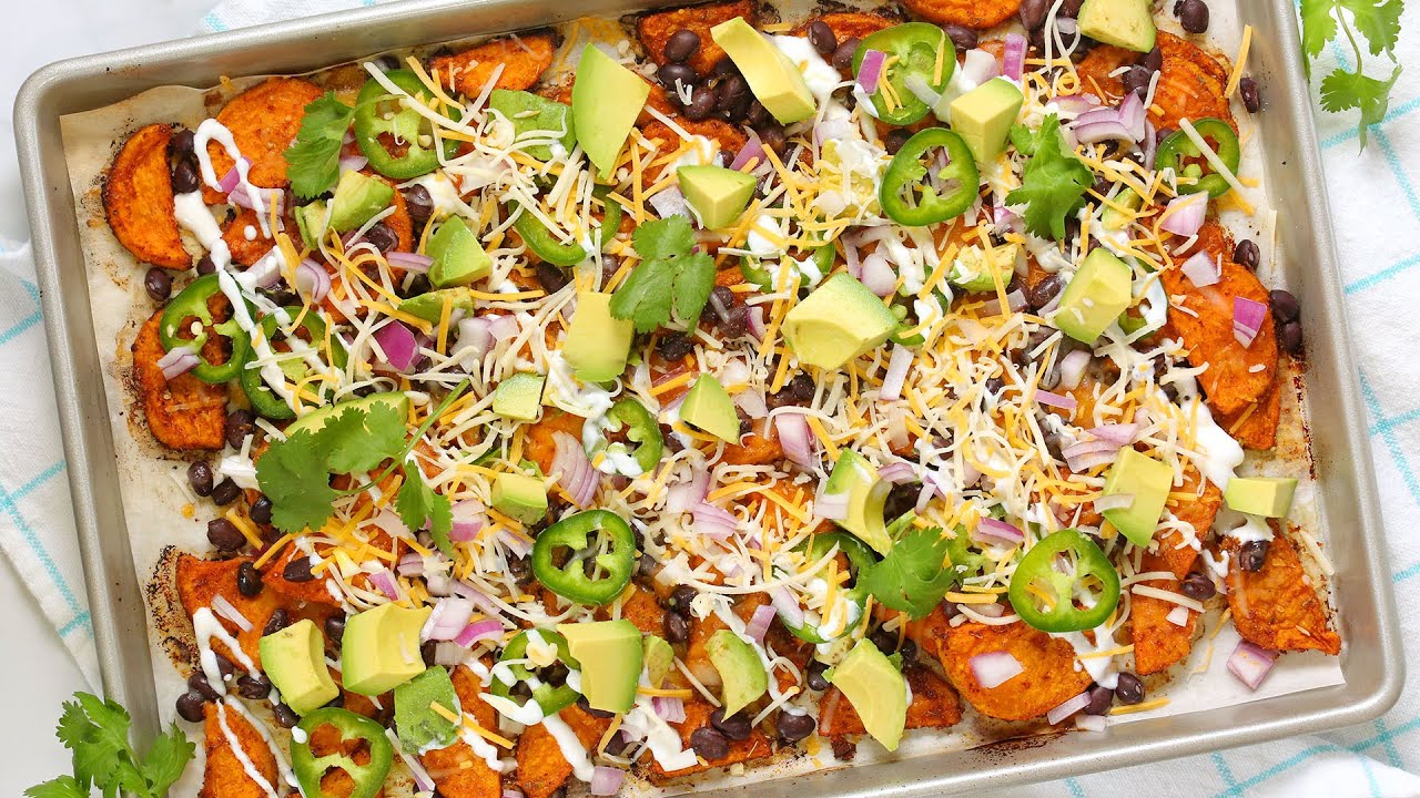Sweet Potato Nachos | Healthy + Delicious Dinner Recipe!