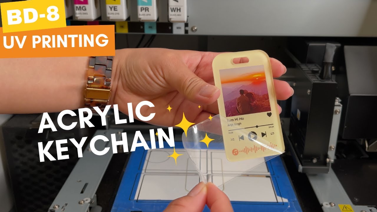 UV Printing Acrylic Keychains | Using the BD-8 by Roland