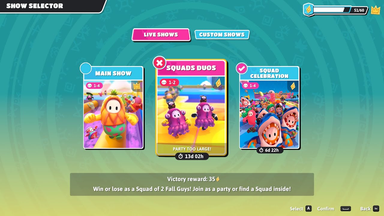 Fall Guys New Mode Squad Celebration Full Gameplay