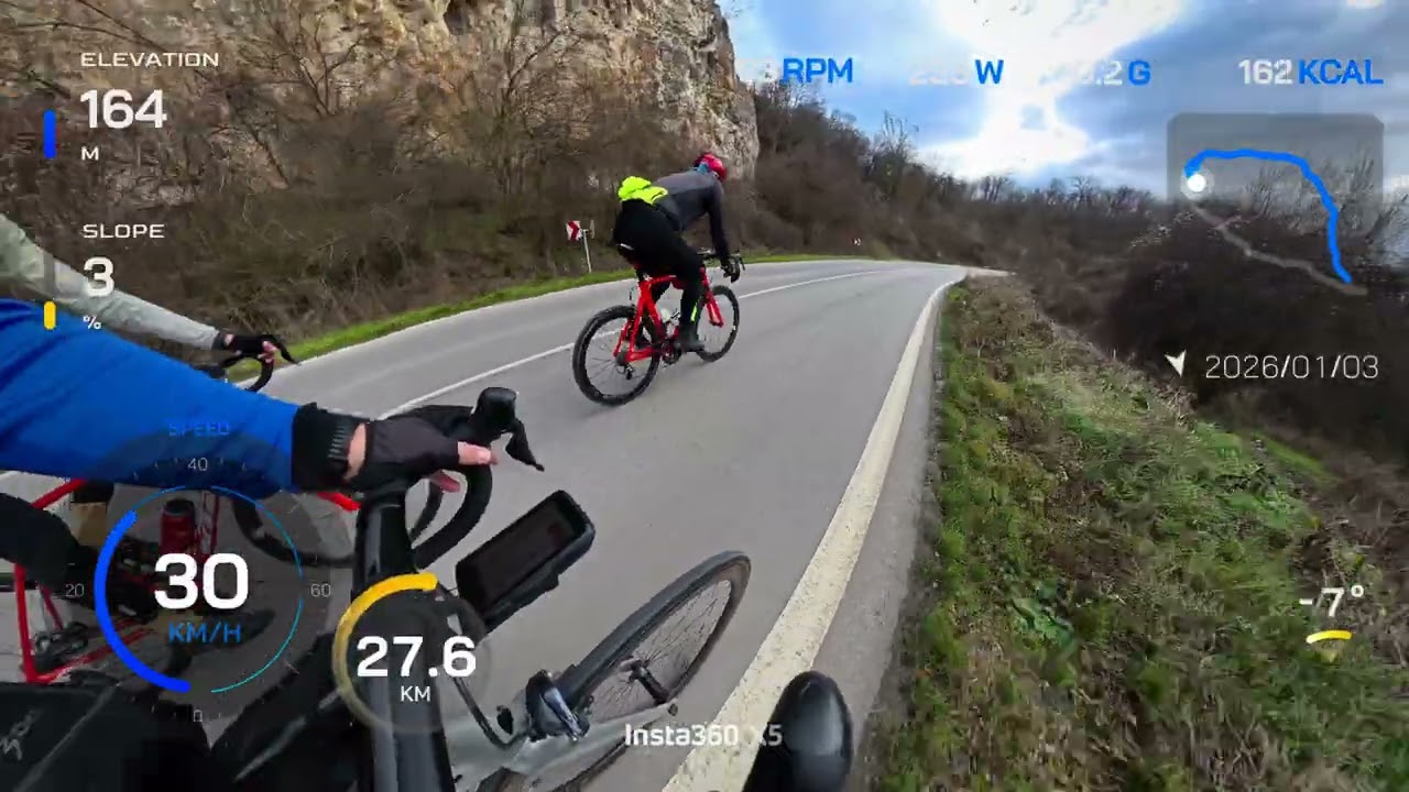 Senovo- Razgrad  03.01.2026 road bike cycling