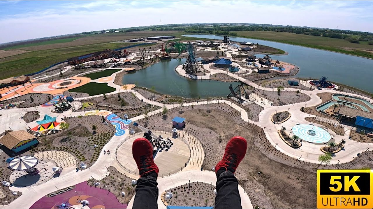 Lost Island’s TALLEST RIDE! Skyborne POV 5K Waterloo, IA