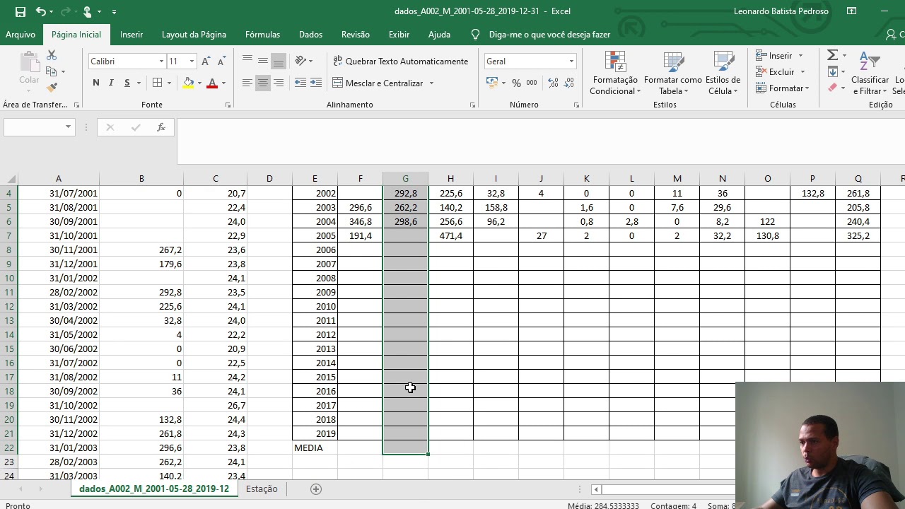 Trabalho com Dados do BDMEP - INMET
