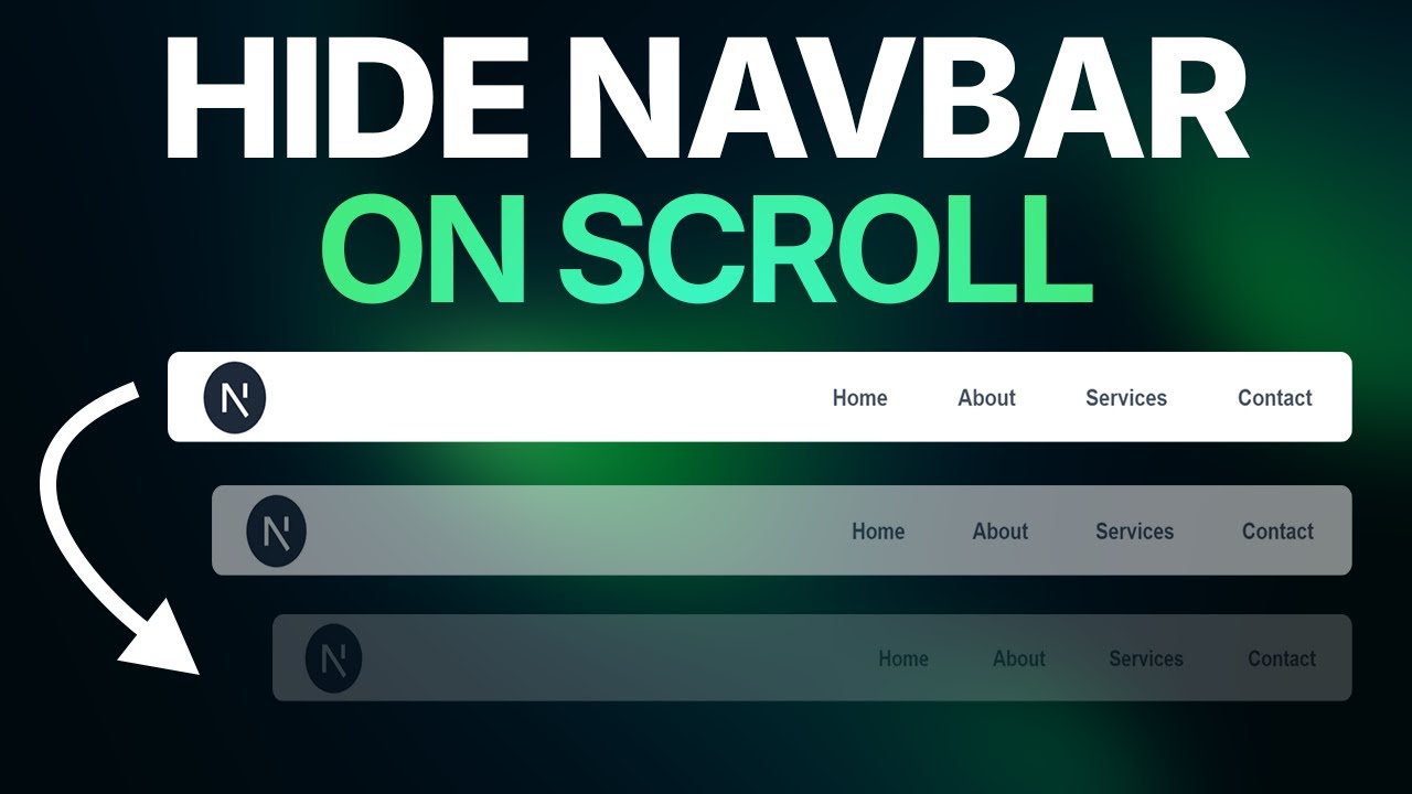 How to Show & Hide Navbar on Scroll | Complete Tutorial