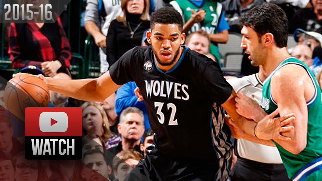 Karl-Anthony Towns Full Highlights at Mavericks (2016.01.20) - 27 Pts, 17 Reb, 6 Blk