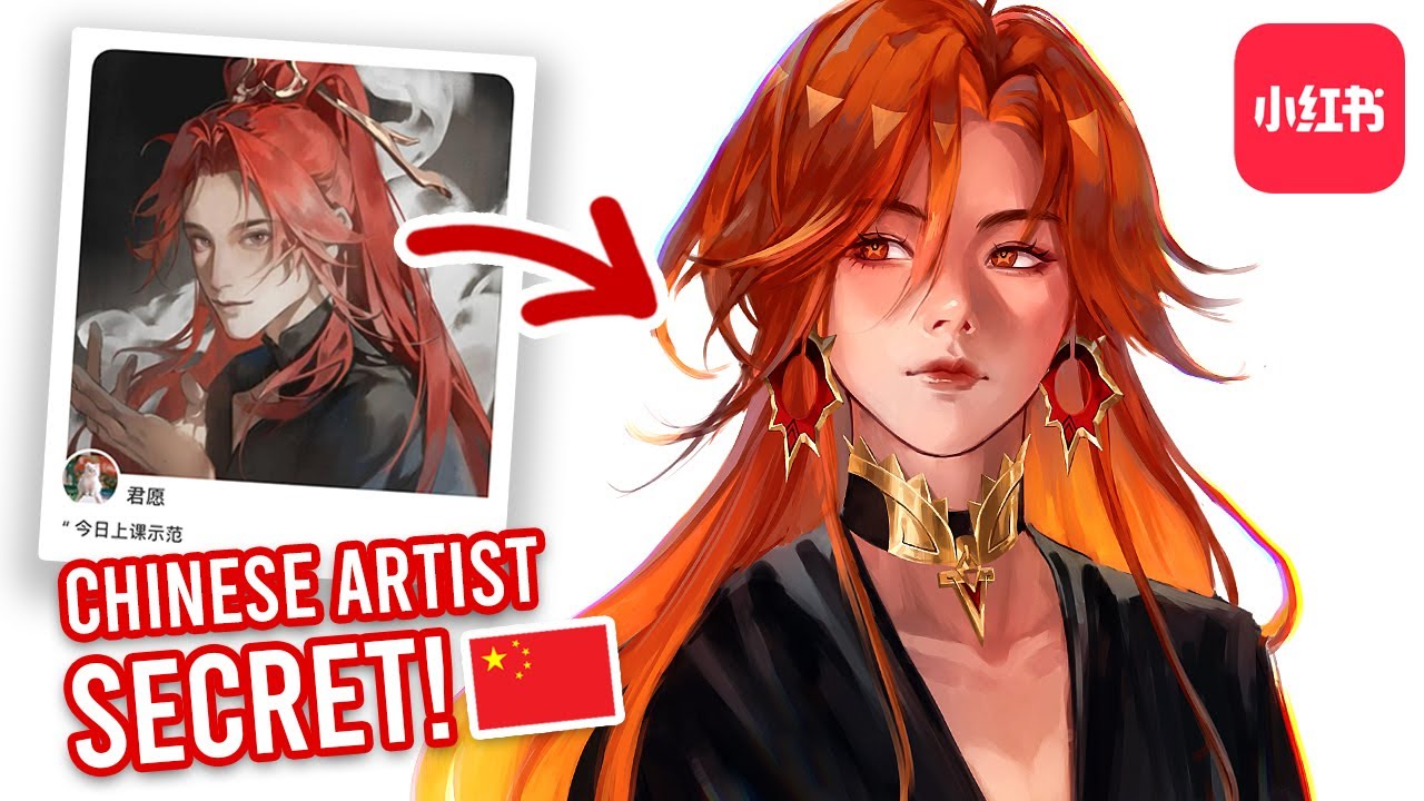 CHINESE Artists SECRET to PAINTING HAIR!