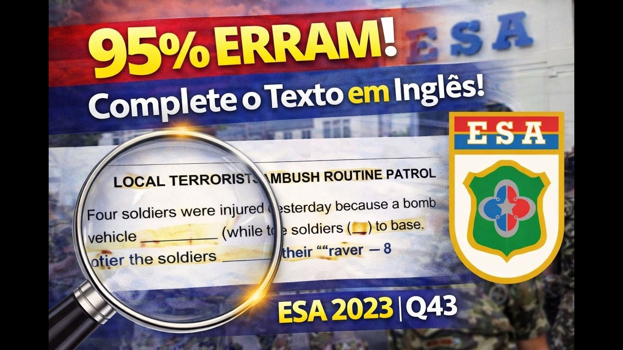 95% Erram Essa Questão de Inglês da ESA - Você realmente sabe inglês??