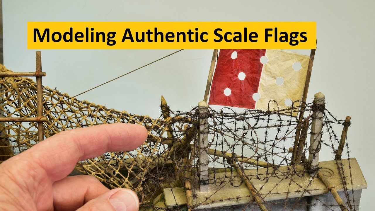 Modeling a Realistic Miniature Flag in any Scale from Paper | Diorama Series # 35 | Boomer Diorama
