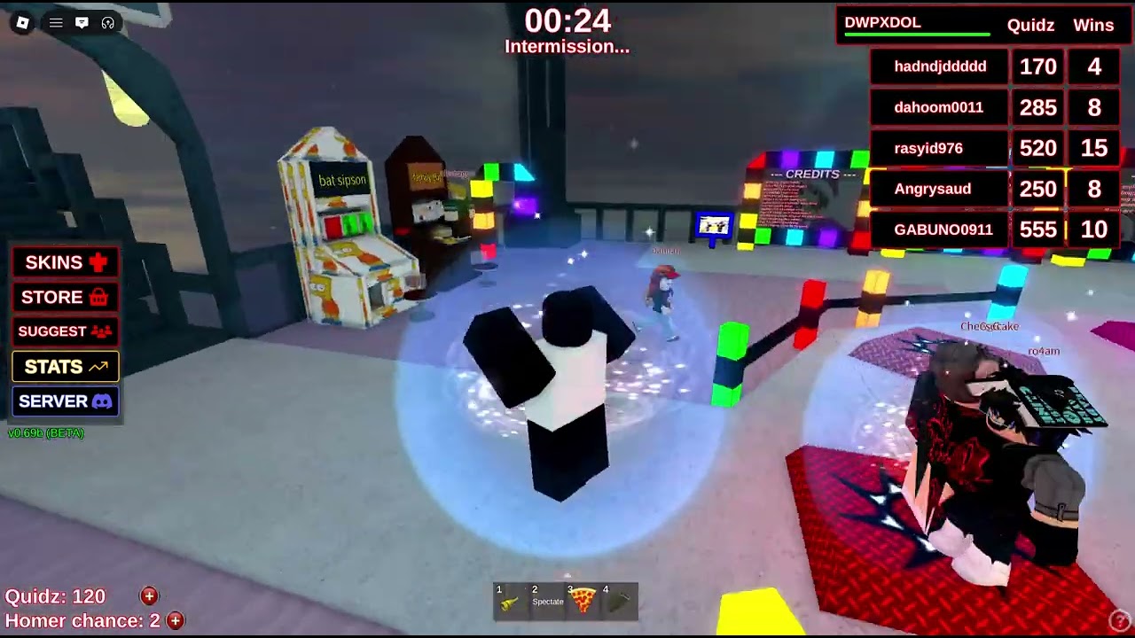 Getting 5k Quidz and 100 wins in You Vs Homer! | Day 1 | Roblox