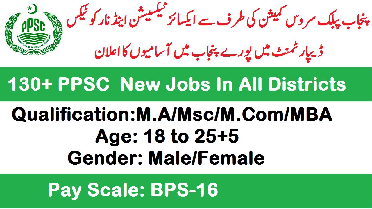 Latest PPSC Excise Taxation Inspector Jobs 2018_Jobs Center and GK