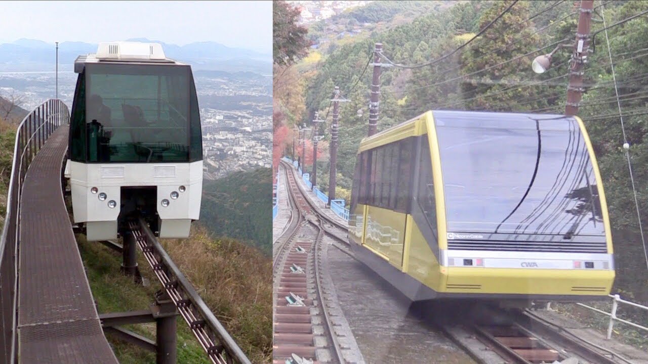 Sarakurayama Cable Car and Slope Car - 皿倉山ケーブルカ