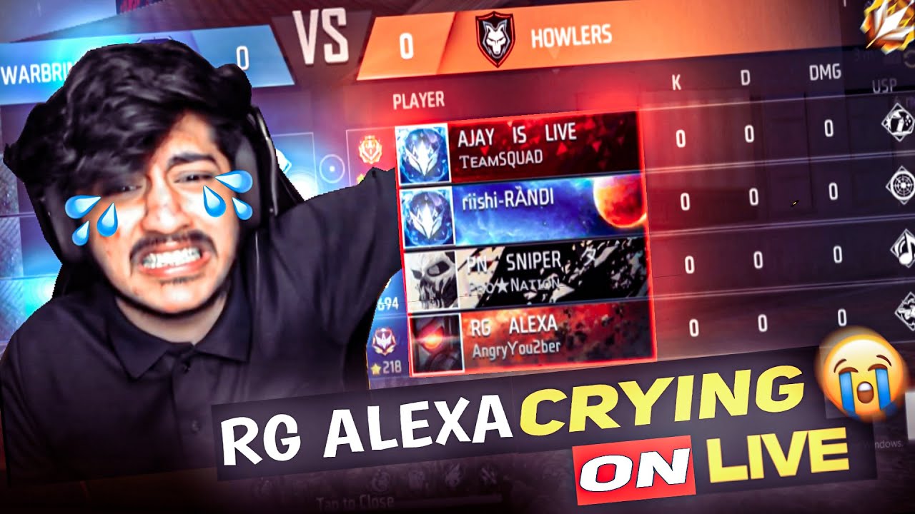 RG ALEXA CRYING 😭 & ANGRY 🤬 ON LIVE 🤣 AFTER LOOSING THIS MATCH 😂