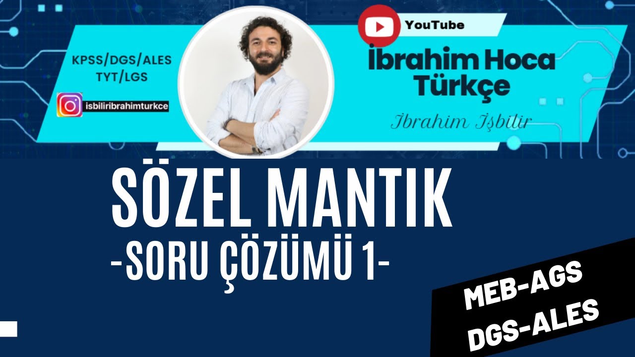 Sözel Mantık Soru Çözümü-1 | MEB-AGS / KPSS / ALES / DGS