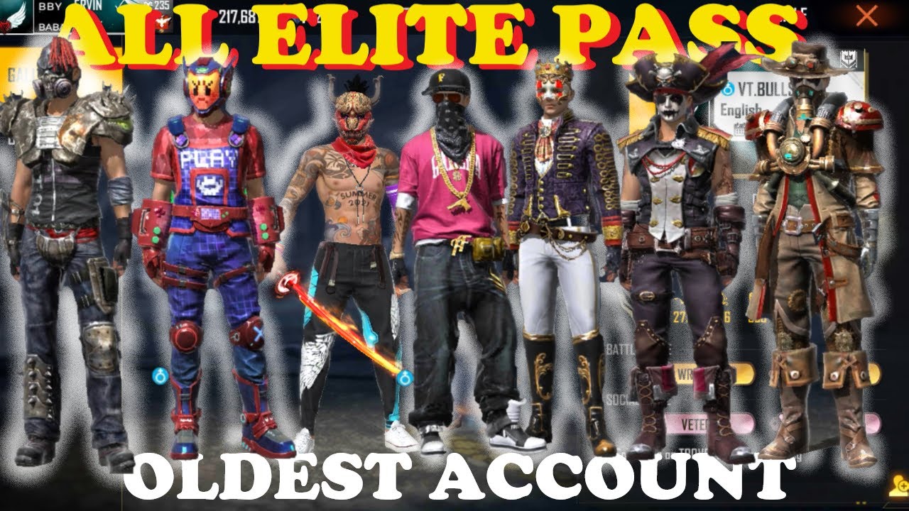 Is this the oldest account in Europe with all Elite Pass?...Free Fire (Part 1)