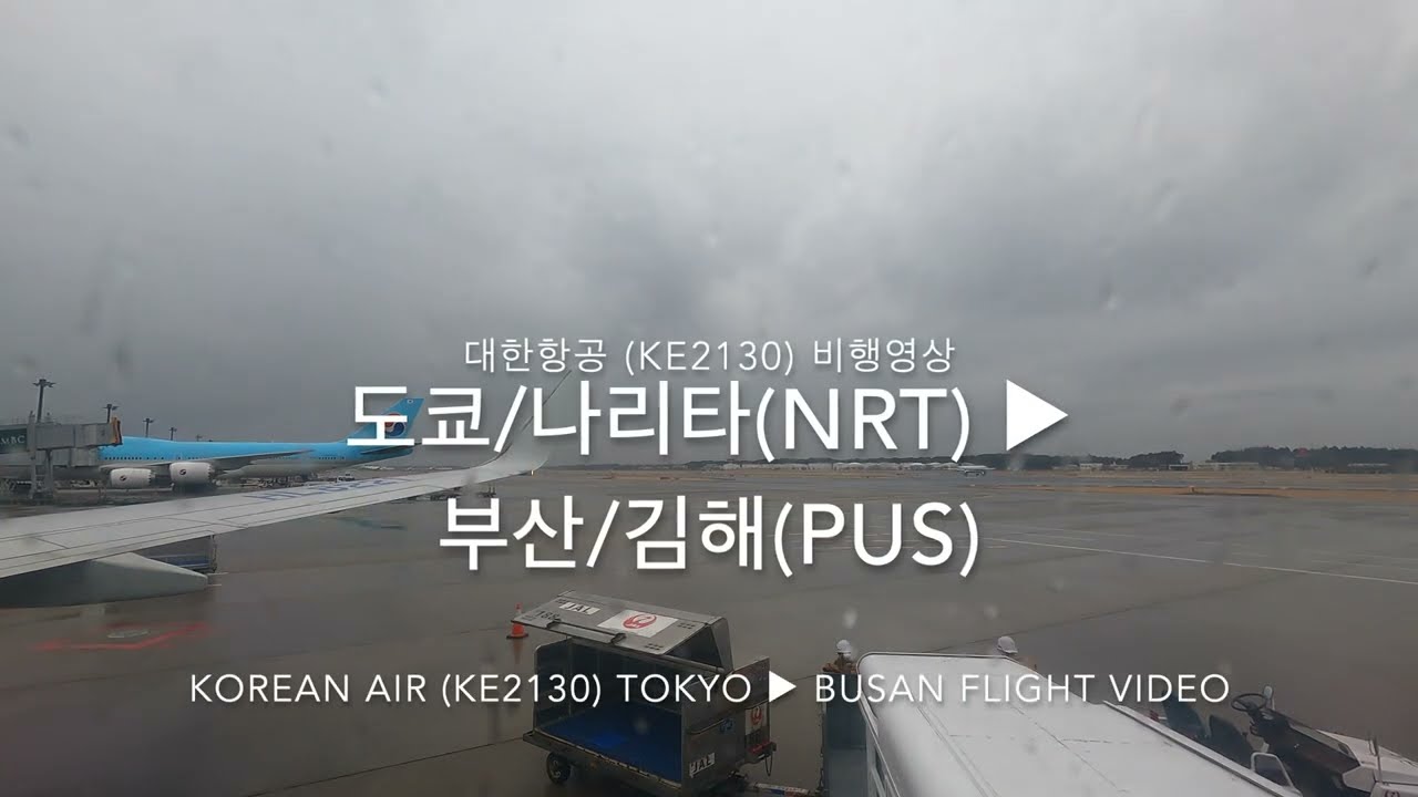 [비행영상 Ep.112] 대한항공 (KE2130) | 도쿄/나리타(NRT) - 부산/김해(PUS) | B737-900ER | 비행영상