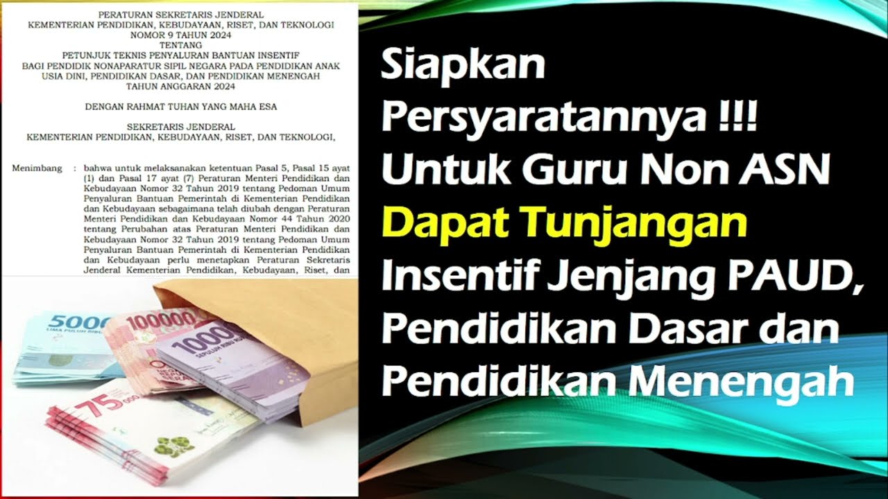 Guru PAUD, TK, SD, SMP, SMA, SMK Non ASN Dapat Bantuan Insentif, Catat Syaratnya !! @kangedibae
