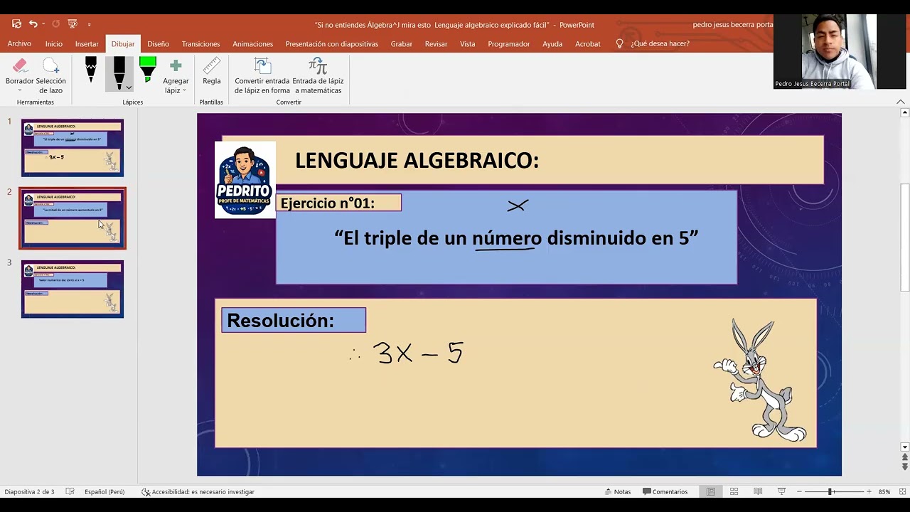 ““Lenguaje algebraico ejercicios resueltos”