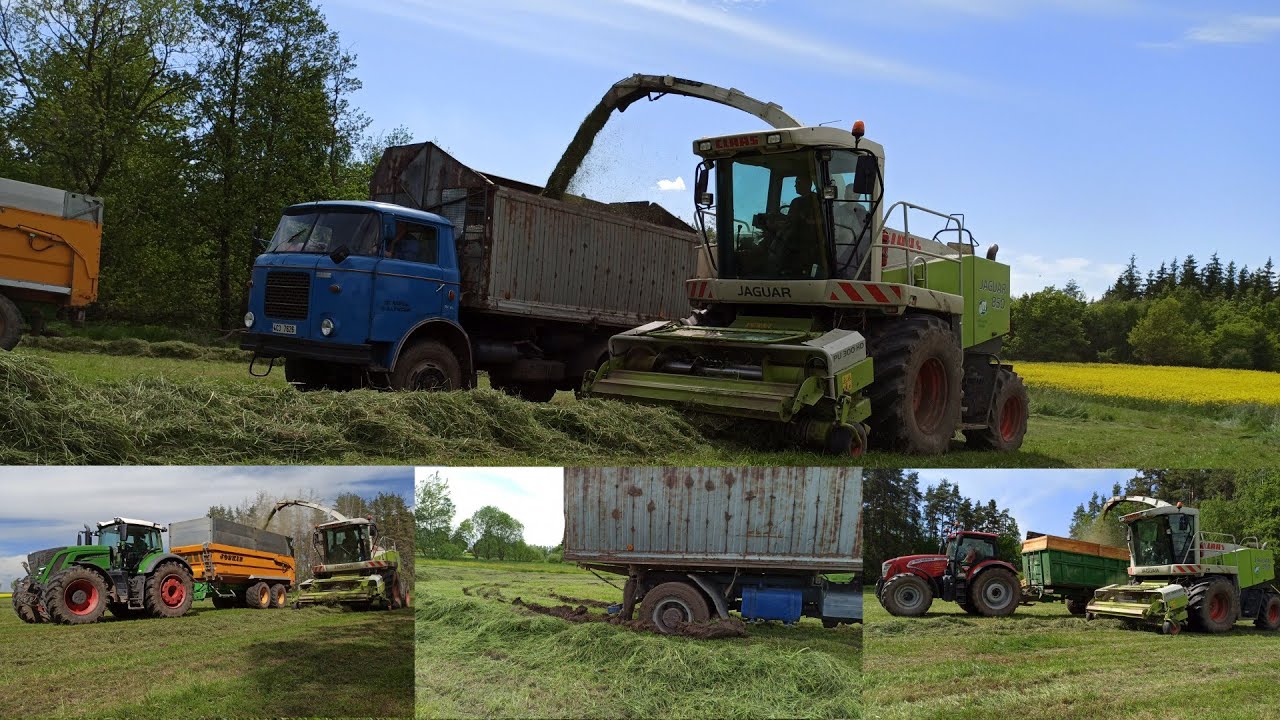 Mokré senáže Class Jaguar 850 2x Fendt 933 a 930 Vario, McCormick a Liaz