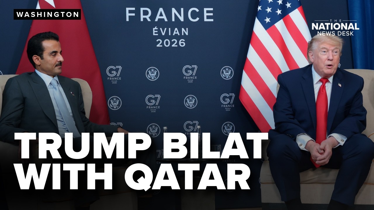 Дональд Трамп проводит двустороннюю встречу с Эмиром Катара