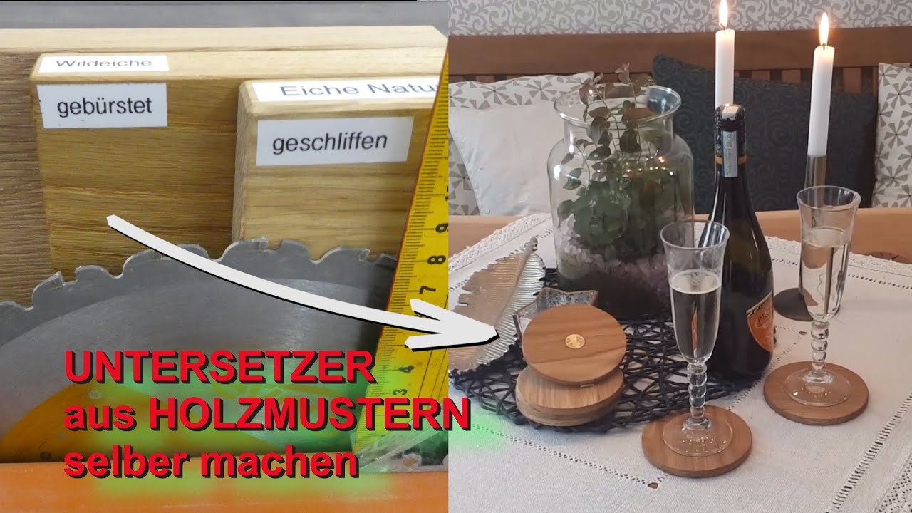 DIY Aus HOLZ MUSTERN werden UNTERSETZER. Wie man auf einer KREISSÄGE KREISE sägt...