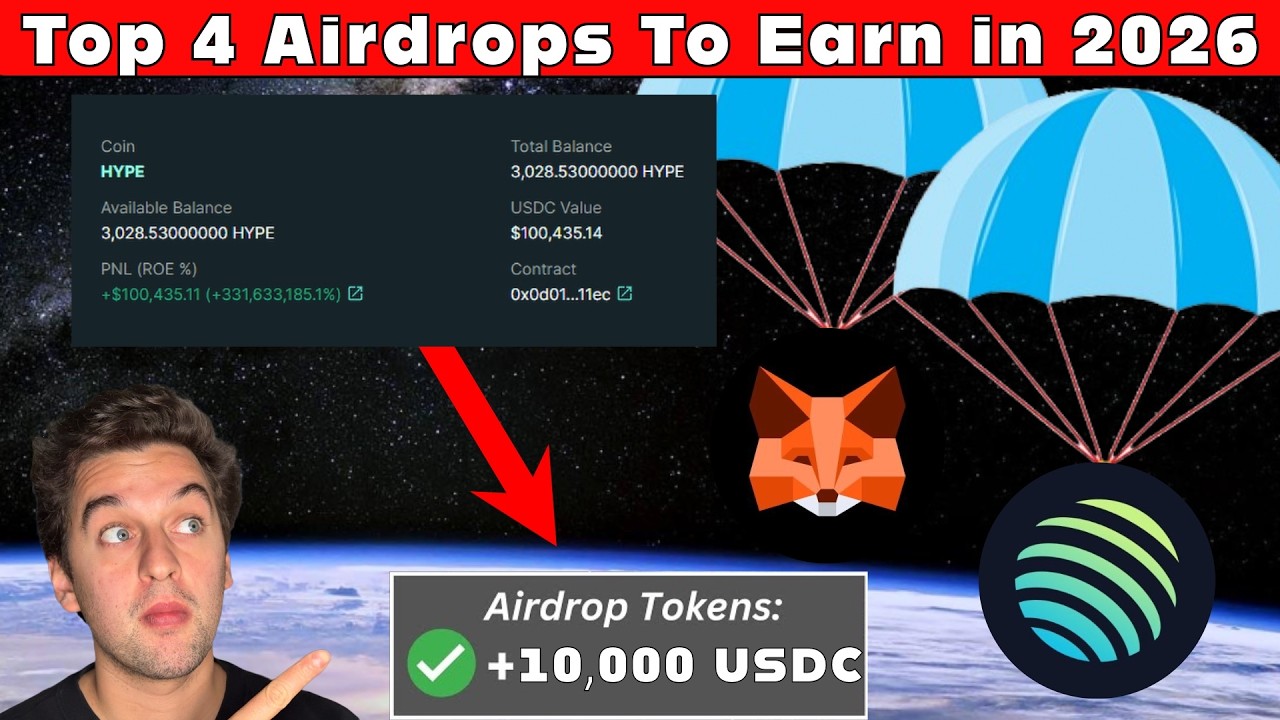 4 Crypto Airdrops To Earn in 2026 - Do This Now