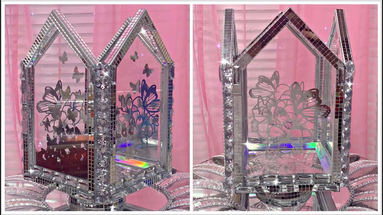 DIY Dollar Tree Glam Decor | DIY Butterfly Glam Lantern