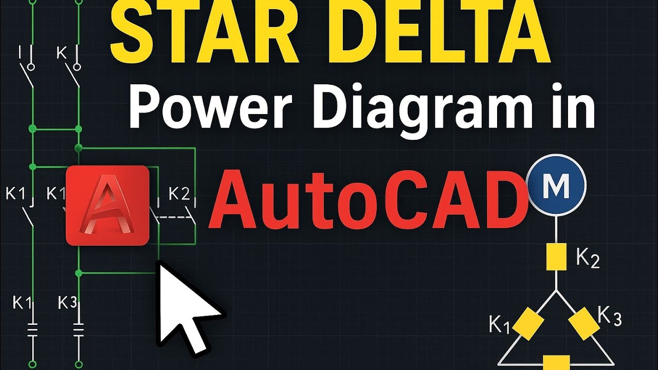 4, How to draw how to drawing Star Delta stater  power diagram