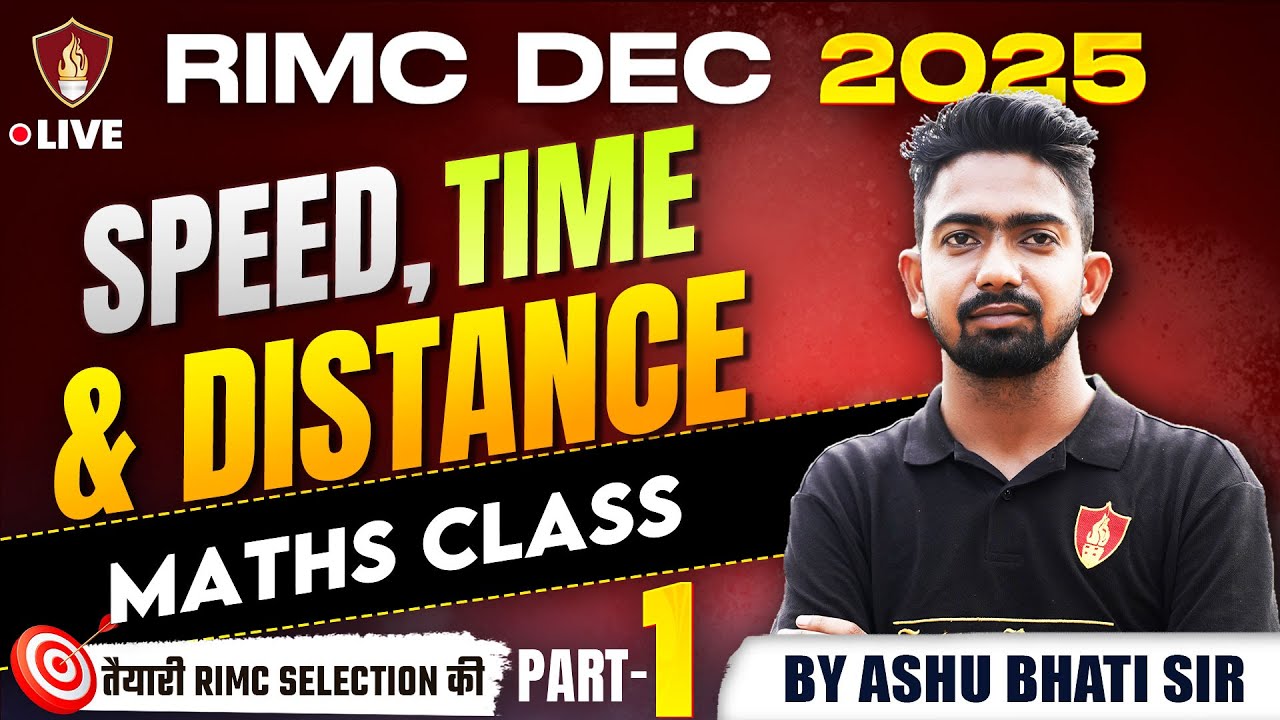 Maths Time Speed and Distance | RIMC Entrance Exam | Rashtriya Indian Military College