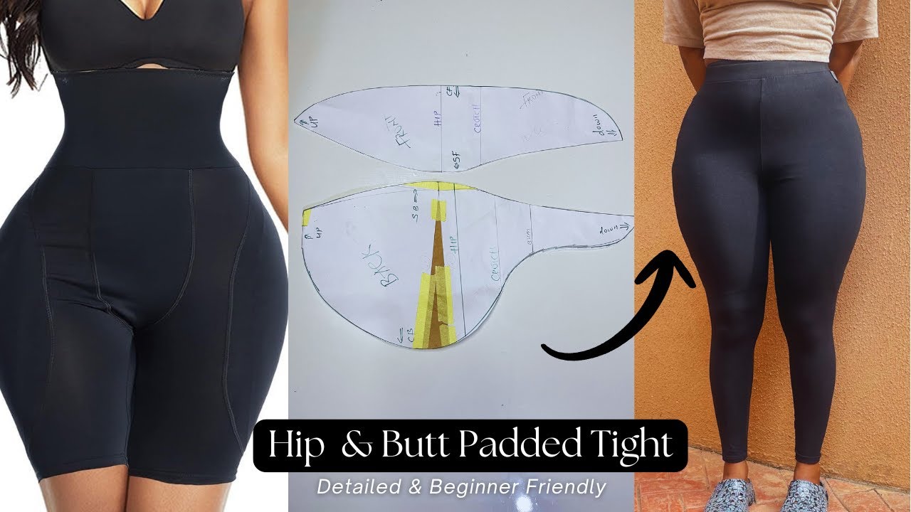 How to Cut and Sew a Padded Tight | (Clear Voice over) | Hip & Butt Padding Tutorial 2025