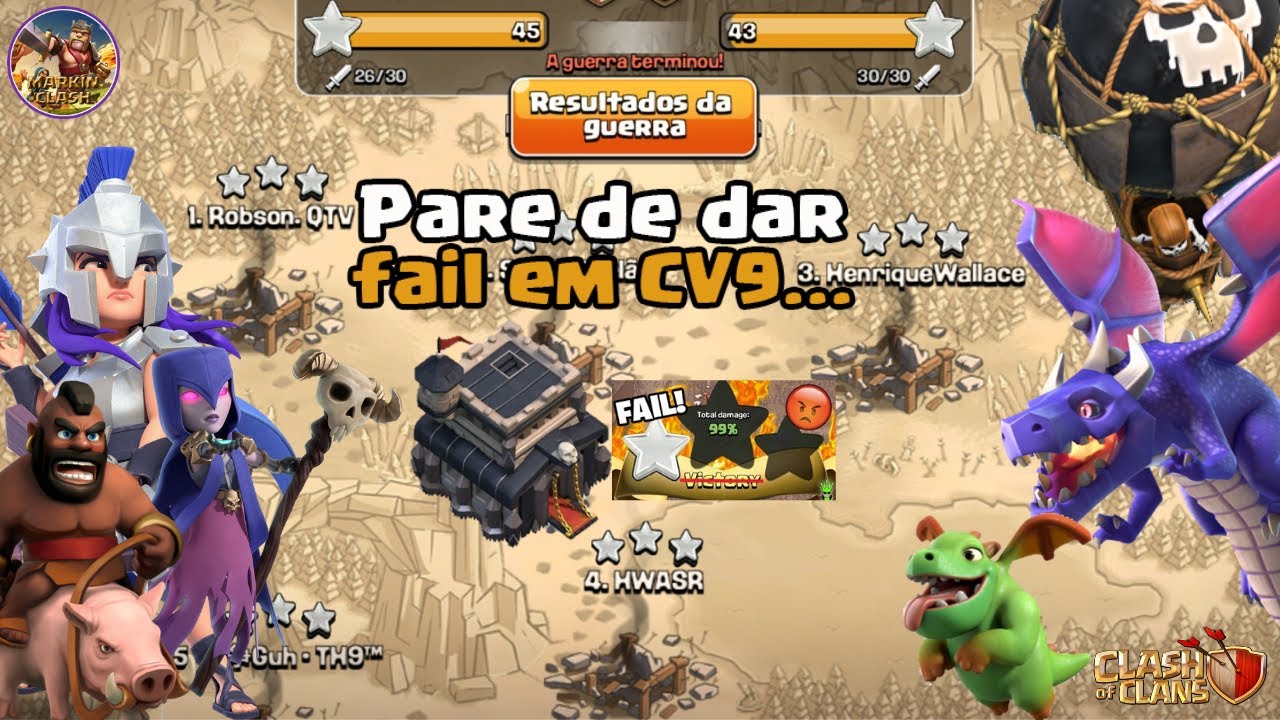 5 FORMAS DE DAR PT EM CV9! CLASH OF CLANS!