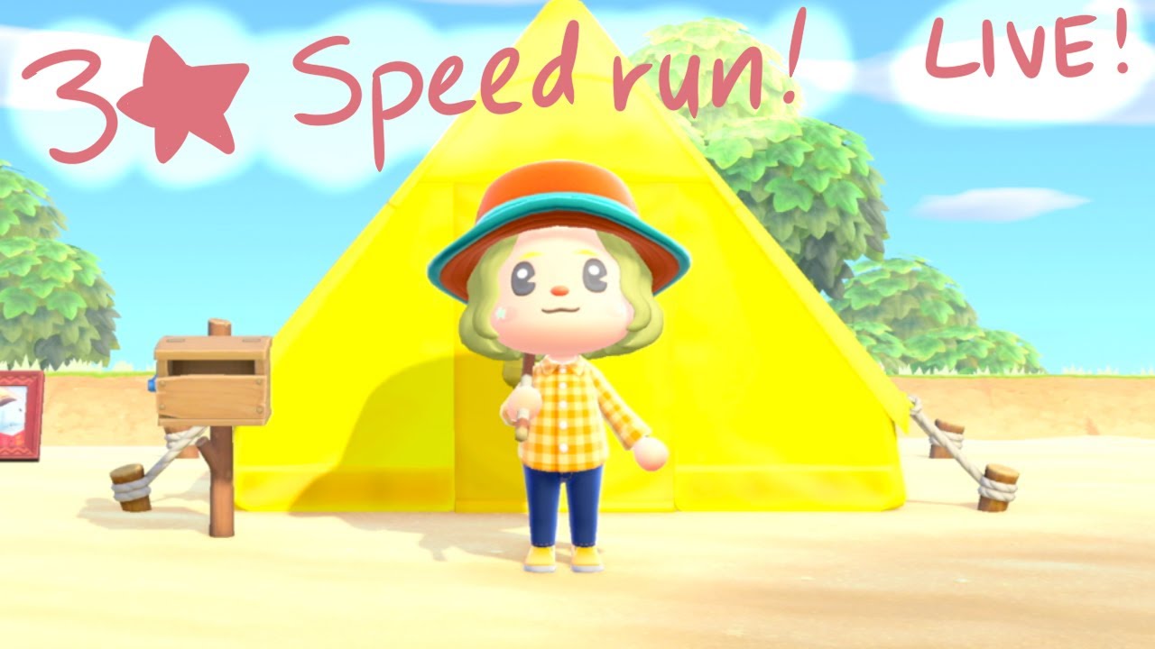 Live! Speed running 3 Stars on Fantasia - ACNH - KNG