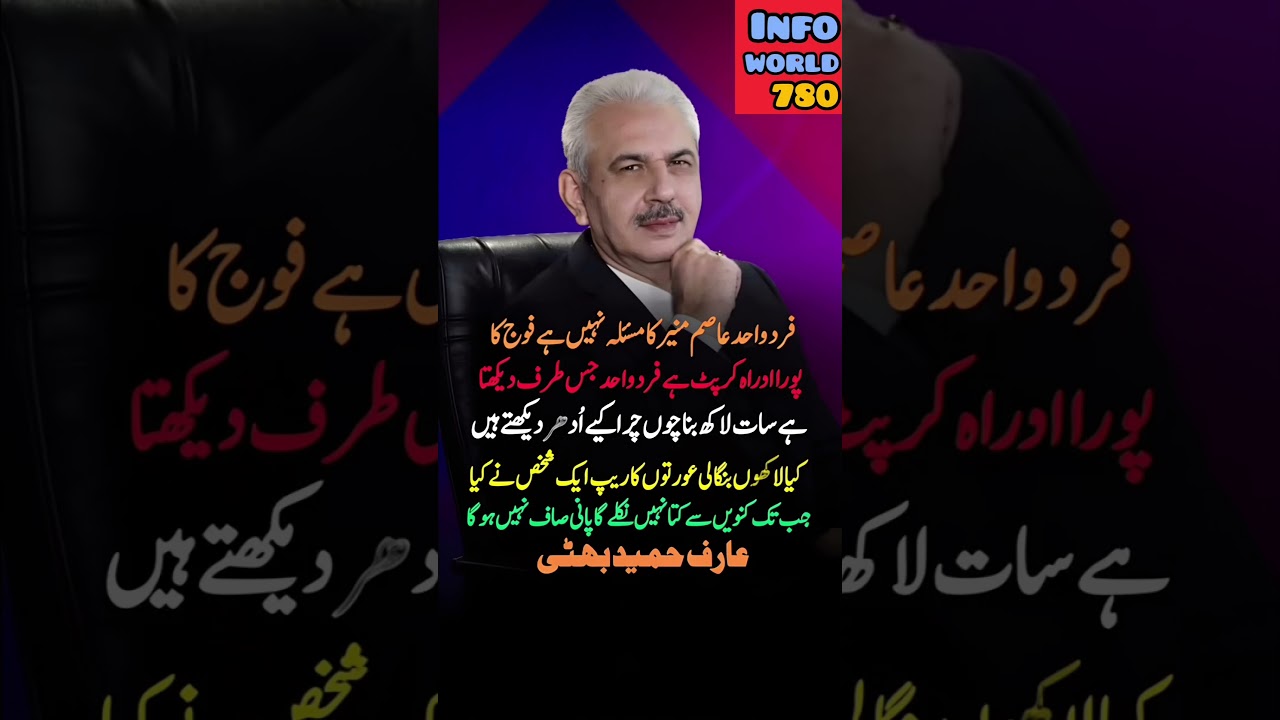 Arif Hameed Bhatti on State of Affairs | Must Watch!#infoworld780