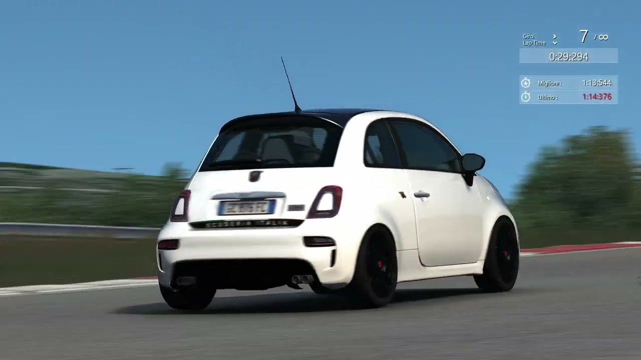 ASSETTO CORSA Abarth 595 over 3**HP Racalmuto Autodromo Valle dei Templi 1.12.891