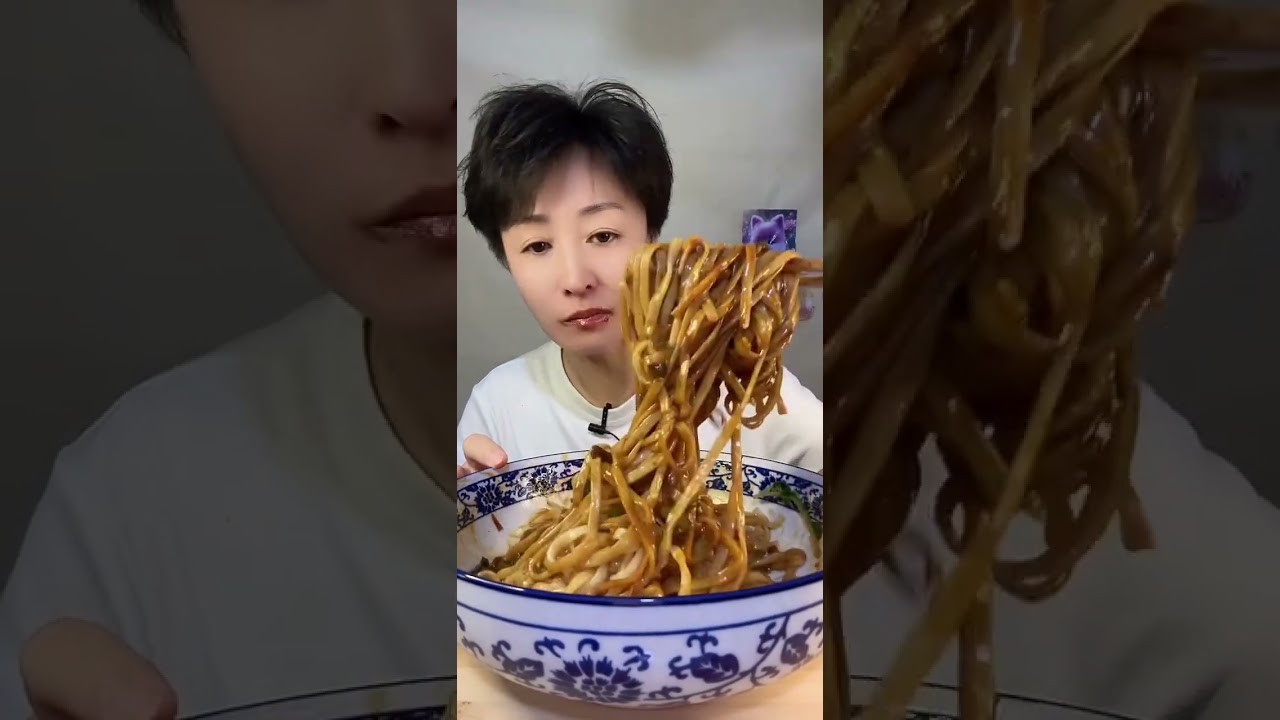 《Mukbang 》stir fried noodle Miao 